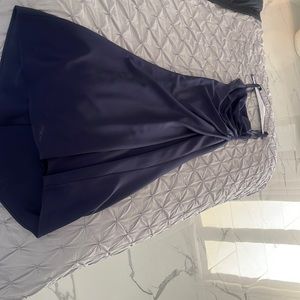 Navy Dress with train